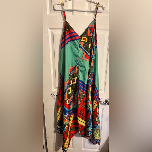 Multi-Coloured Slip Dress - Picture 2 of 2